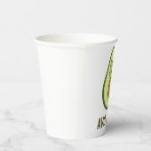 おもしろい引用文ことわざアヴォカトユーモアキャットアボカド 紙コップ (右)