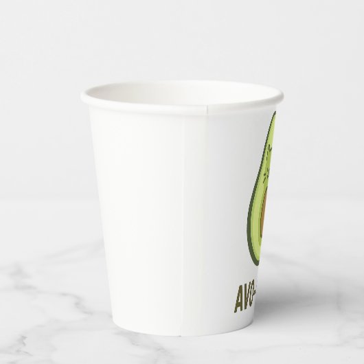 おもしろい引用文ことわざアヴォカトユーモアキャットアボカド 紙コップ (右)