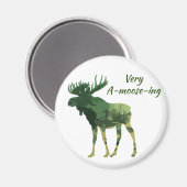 おもしろい引用文このAmoosing Mooseを検索 マグネット (正面/裏面)