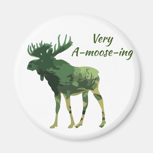 おもしろい引用文このAmoosing Mooseを検索 マグネット (正面)