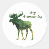 おもしろい引用文このAmoosing Mooseを検索 ラウンドシール (正面)