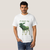 おもしろい引用文このAmoosing Moose Tシャツを見つける Tシャツ (正面フル)