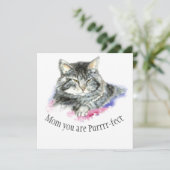 おもしろい引用文のおしゃれな母猫 (スタンド正面)