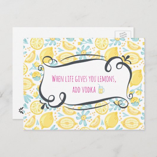 おもしろい引用文のライフ与えはVodkaを追加 ポストカード (正面/裏面)