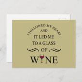 おもしろい引用文の有名なワインのドリンカースローガン シーズンポストカード (正面/裏面)