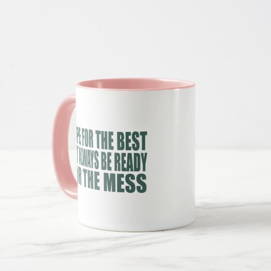 おもしろい引用文の有名な皮肉ことわざ マグカップ (正面左)