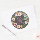 おもしろい引用文は物かわいらし語と弱音が好き ラウンドシール (封筒)