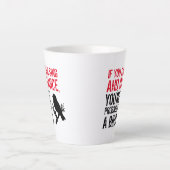 おもしろい引用文もし:歌って踊って… カフェラテマグ (正面)