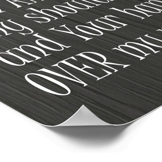 おもしろい引用文よ保よ腕のまわりに ポスター (角)