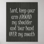 おもしろい引用文よ保よ腕のまわりに ポスター (正面)