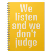 おもしろい引用文イエローノート ノートブック (正面)