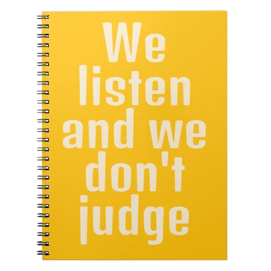 おもしろい引用文イエローノート ノートブック (正面)