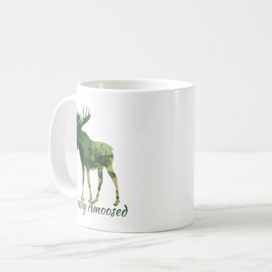 おもしろい引用文イージーアミューズカモフラージムース コーヒーマグカップ (正面左)