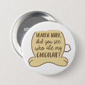 おもしろい引用文イースターユーモアバニーお尻コットンテールキュート 缶バッジ (正面&裏面)