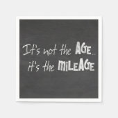 おもしろい引用文オン黒い黒板 スタンダードカクテルナプキン (正面)