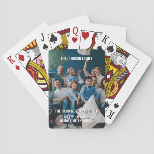 おもしろい引用文カスタムファミリの写真名 トランプ (裏面)