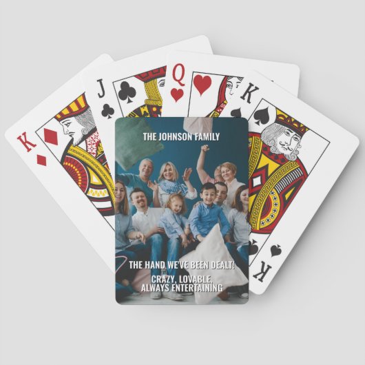 おもしろい引用文カスタムファミリの写真名 トランプ (裏面)