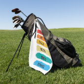 おもしろい引用文カラフルデザインゴルフタオル ゴルフタオル (グリーン)