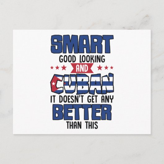 おもしろい引用文キューバ国旗の国籍 ポストカード (正面)