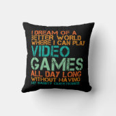 おもしろい引用文ギーク及びゲーマー用ゲーム枕 クッション (裏面)