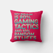 おもしろい引用文ギーク及びゲーマー用ゲーム枕 クッション (正面)