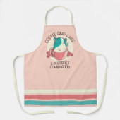 おもしろい引用文コーヒーと猫 エプロン (正面)