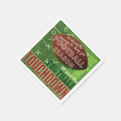 おもしろい引用文サッカーのタッチダウン スタンダードカクテルナプキン (角)