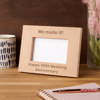 おもしろい引用文シンプル結婚の周年記念素朴文字 レーザー彫刻フレーム