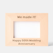 おもしろい引用文シンプル結婚の周年記念素朴文字 レーザー彫刻フレーム (正面)