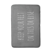 おもしろい引用文チョークカスタムボードグレーバスマット バスマット (正面縦)