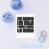 おもしろい引用文チラシ – 「遅くなってごめんね チラシ (シングル)