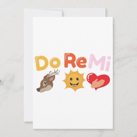 おもしろい引用文ドレMiソング音楽 – ギフトアイディア 招待状 (正面)