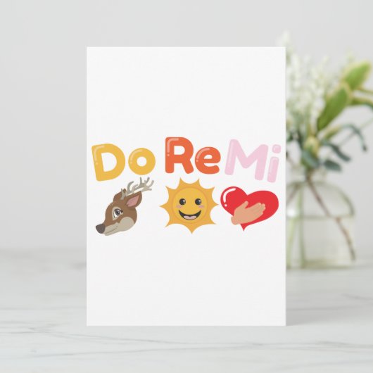 おもしろい引用文ドレMiソング音楽 – ギフトアイディア 招待状 (スタンド正面)