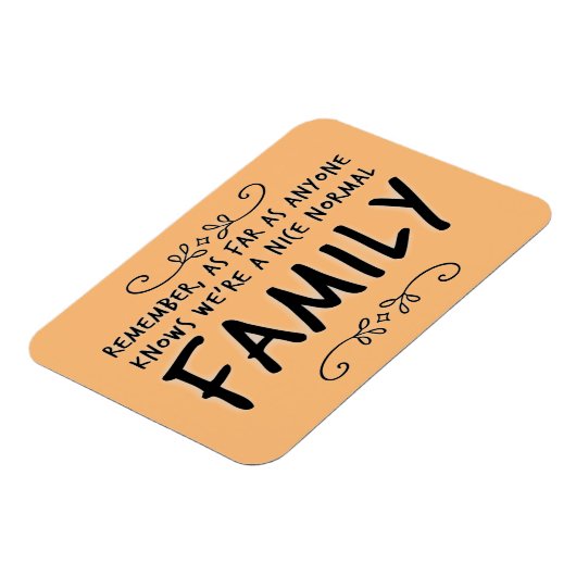 おもしろい引用文ノーマルファミリーモットマグネット マグネット (左側)