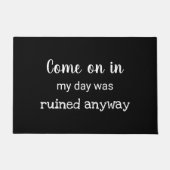 おもしろい引用文パーソナライズされた ドアマット (正面)