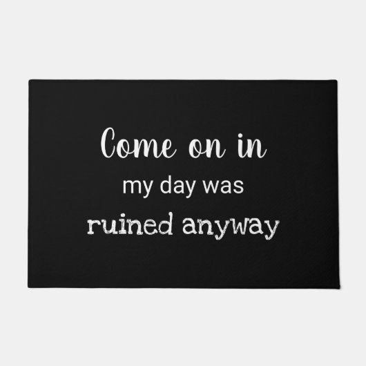 おもしろい引用文パーソナライズされた ドアマット (正面)