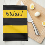 おもしろい引用文ビークラシックズのまわりにストライプ キッチンタオル (四つ折り)