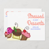 おもしろい引用文ホワイト図解入りの、写真付きのデザート ポストカード (正面/裏面)
