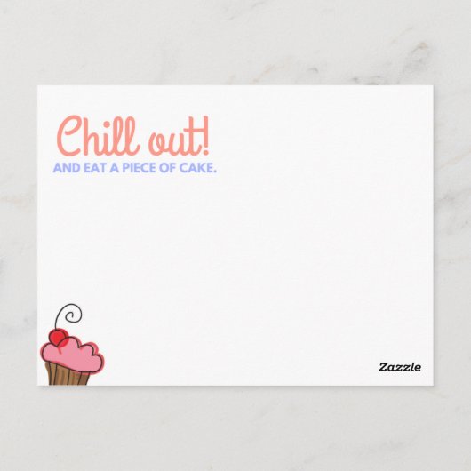 おもしろい引用文ホワイト図解入りの、写真付きのデザート ポストカード (裏面)