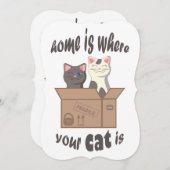 おもしろい引用文ホームは猫がいる場所 (正面/裏面)