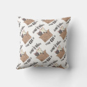 おもしろい引用文ホームは猫がいる場所 クッション (裏面)