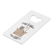 おもしろい引用文ホームは猫がいる場所 クレジットカード栓抜き (裏面アングル)