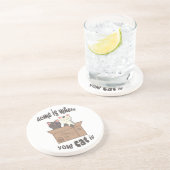 おもしろい引用文ホームは猫がいる場所 コースター (側面)