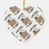 おもしろい引用文ホームは猫がいる場所 セラミックオーナメント (裏面)