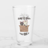 おもしろい引用文ホームは猫がいる場所 タンブラーグラス (裏面)