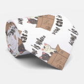 おもしろい引用文ホームは猫がいる場所 ネクタイ (ロール)