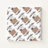 おもしろい引用文ホームは猫がいる場所 ノートブック (裏面)