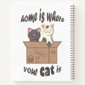 おもしろい引用文ホームは猫がいる場所 ノートブック (裏面)
