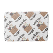 おもしろい引用文ホームは猫がいる場所 バスマット (正面)