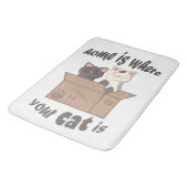 おもしろい引用文ホームは猫がいる場所 バスマット (アングル)